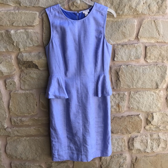 J. Crew Factory Dresses & Skirts - J CREW FACTORY PEPLUM SHIFT LINEN  DRESS G5585